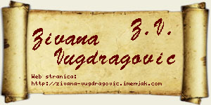 Živana Vugdragović vizit kartica